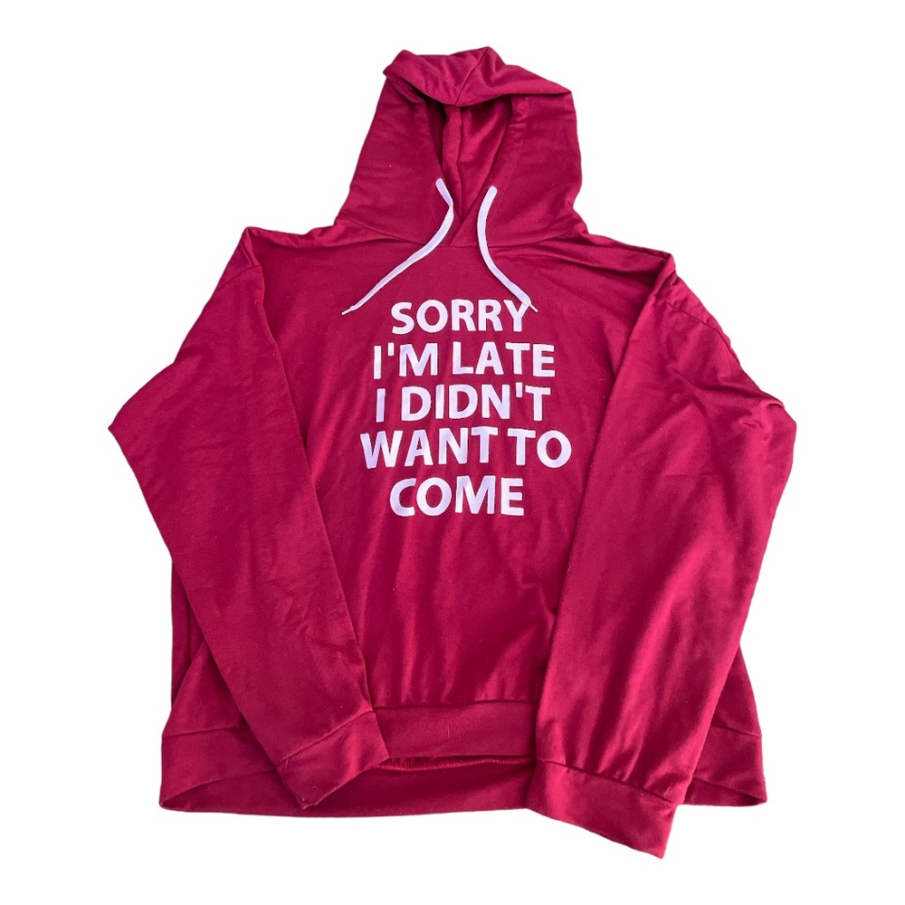 Burgundy Graphic Hoodie